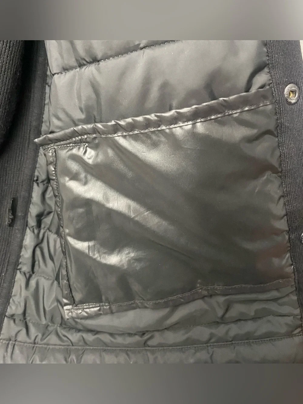 Barbour Mens Black Essential Gilet Quilted Snap Button Front Vest Jacket Size XL